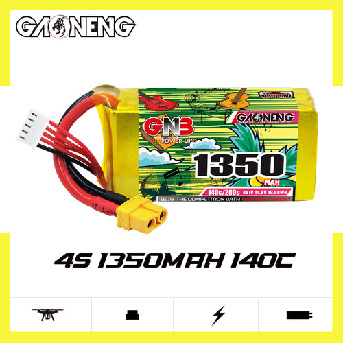 GNB 1350mAh 4S 140C LiPo Battery - XT60